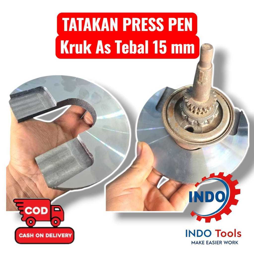 Tatakan Press Pen Kruk As Baja Tebal 15mm Super Kuat Finishing Kinclong Bengkel