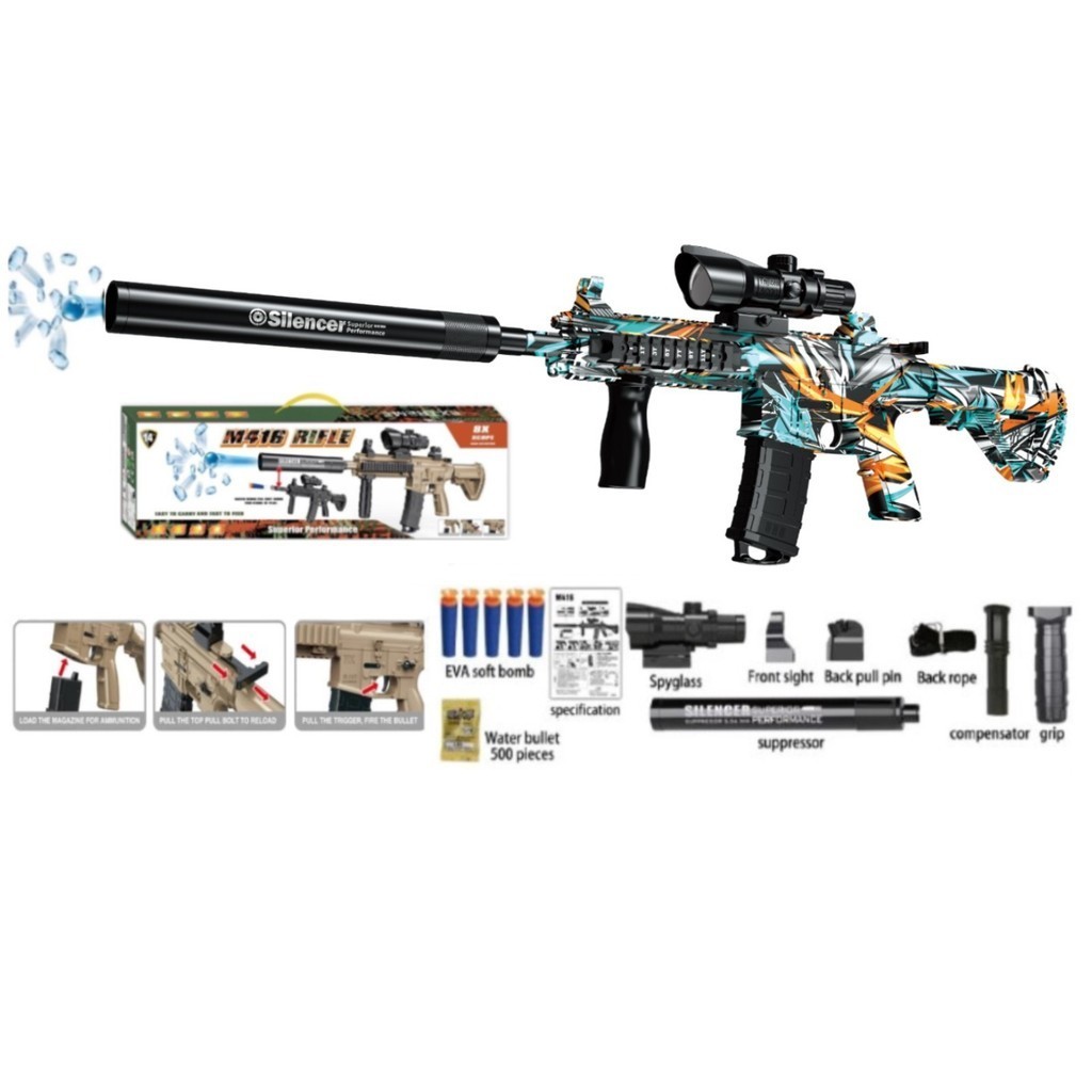 Mainan Anak Tembakan Silencer M 416 Qb67878