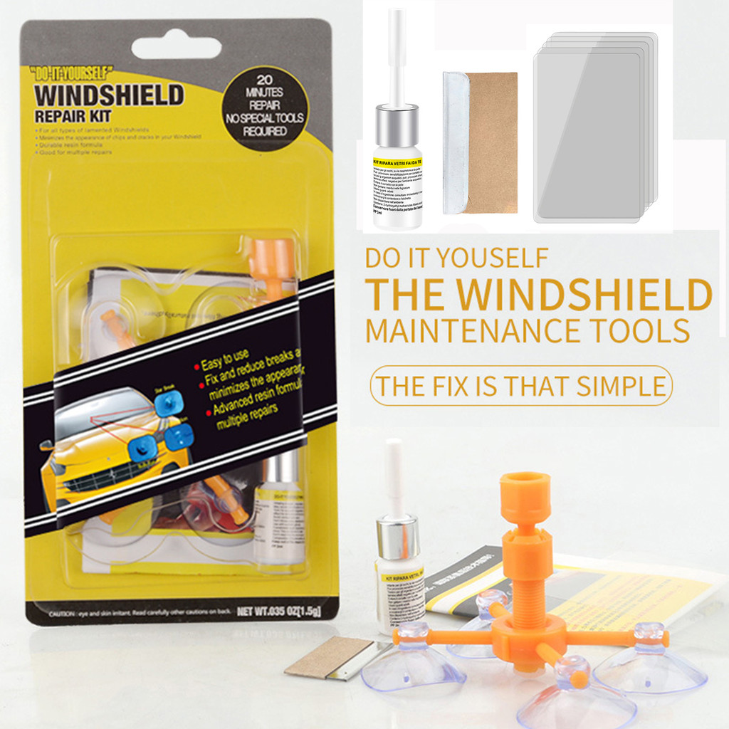 Car Windshield Cracked Repair Kit Auto Glass Repair Kit Windshield Y Repair Tools Glass Impact Scrat