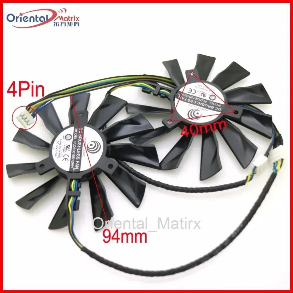 2pcs/lot PLD10010S12HH 95mm 12V 0.35A VGA Fan For MSI GTX770 R9-280X R9-270X R7-260X GTX780 Graphics