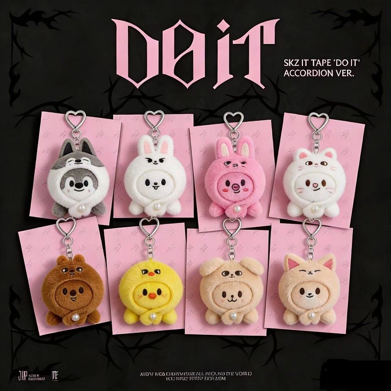 HOT SKZOO StrayKids DOIT Plush Keyain Doll Felix Bang an Lee Know Jiniret BBokari Cartoon Plush Toy 