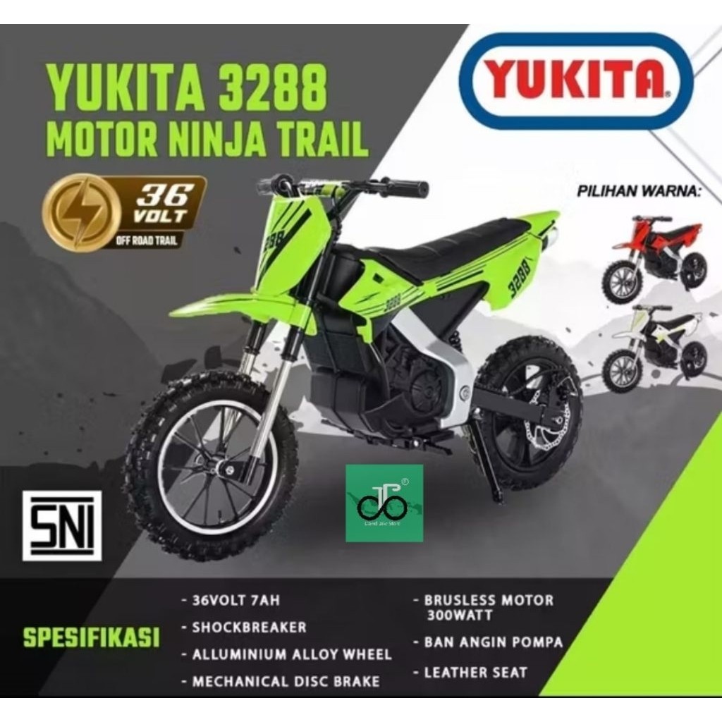Mini Trail listrik (Mainan Motor Trail anak Listrik) Yukita 3288 new
