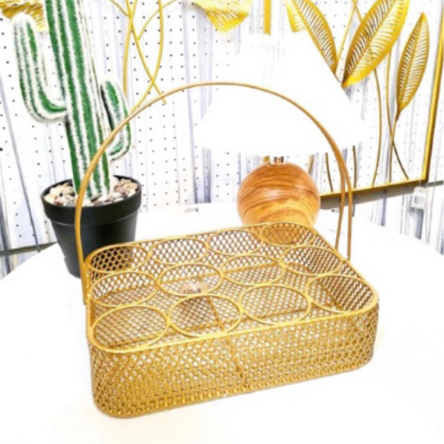 Tempat Gelas Aqua Aestethic Gold Mewah Sultan