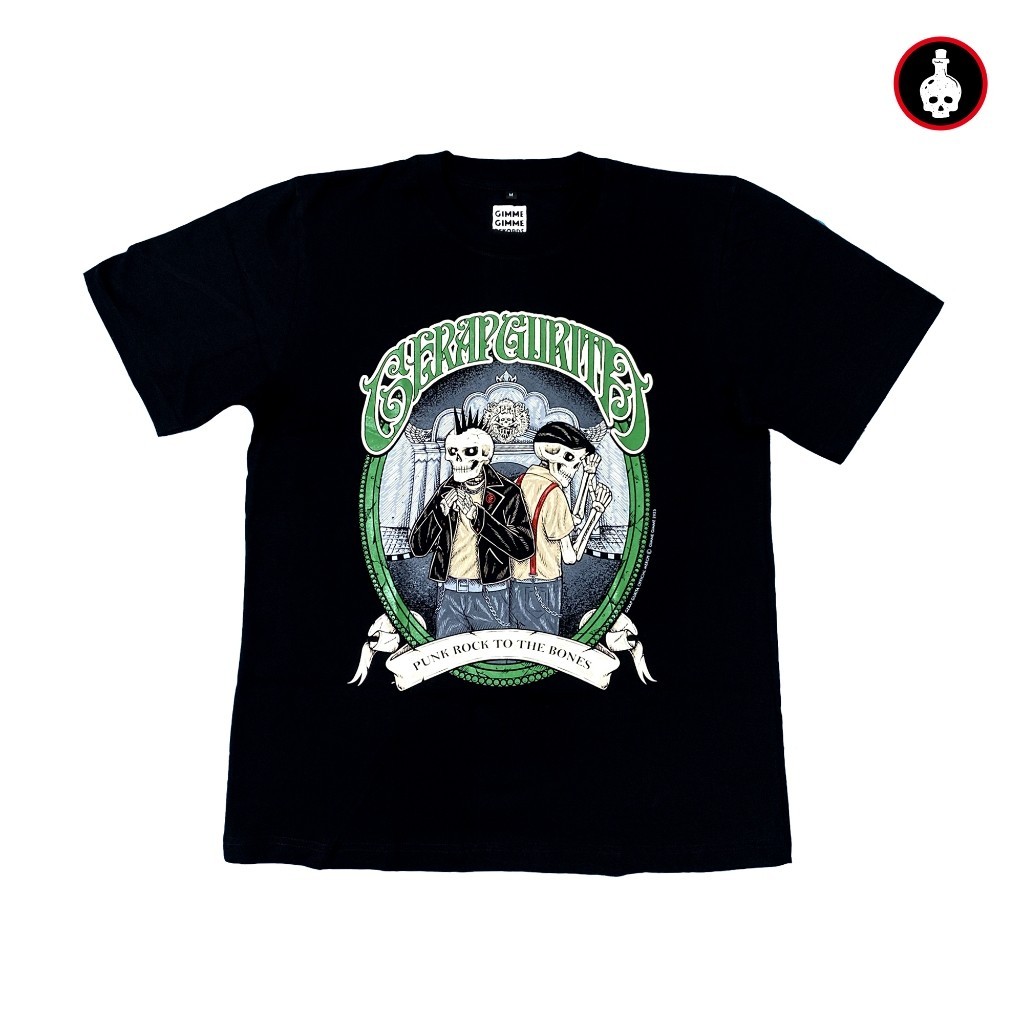 (COD) Baju Tshirt Gerap Gurita - Punk Rock To The Bones (Kaos Band Original Merch Hitam)