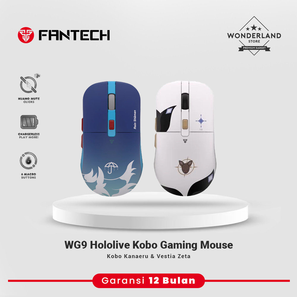 Fantech x Hololive Mouse Wireless WG9 Limited Edition - Vestia Zeta / Kobo Kanaeru