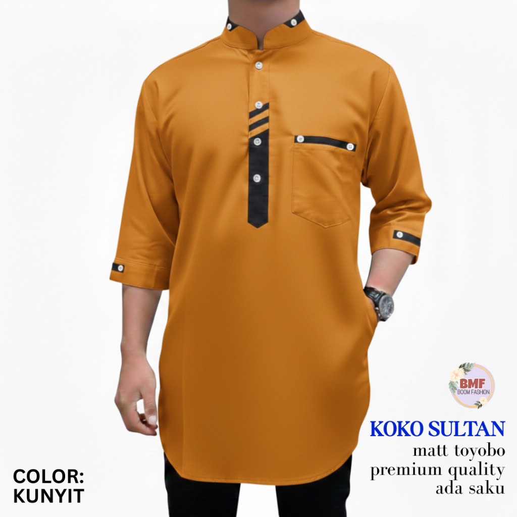 PIK - Koko Kurta Sultan M L XL XXL 3XL Koko Pria Jumbo Baju Muslim Pria Koko Qurta