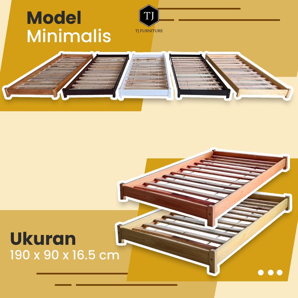 Ranjang kayu / Bed Sorong / Divan sorong / Divan kayu Ranjang sorong kayu solid uk 90x200, 100x200, 