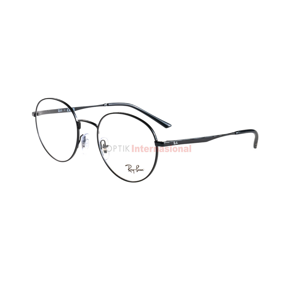 RAYBAN RB3681V C2509 Kacamata Frame Bulat Klasik Metal Black Original