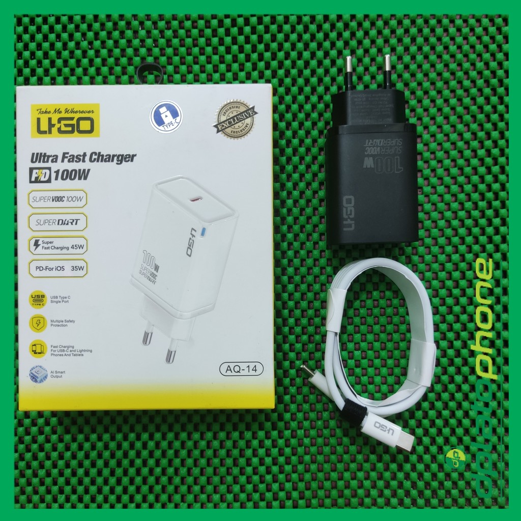 [AQ14] CHARGER TIPE-C UGO ULTRA FAST CHARGER PD 100W - UGO/LIGO