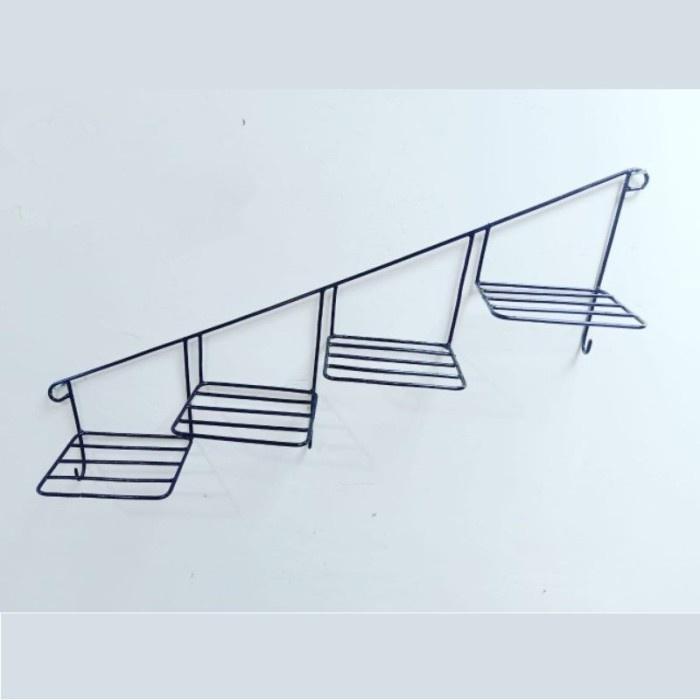 Rak Bunga Besi bertingkat/ rak bunga besi Tempel Dinding / rak pot dinding anak tangga / rak pot tan