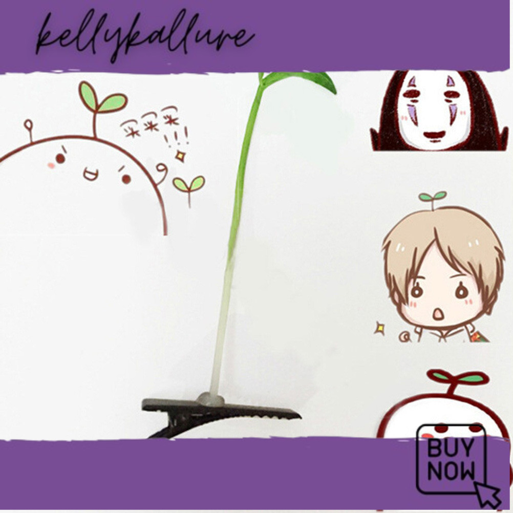 TERMURAH HPDA hairpin sepucuk daun tunas tauge sporut hick jepit rambut cosplay COS