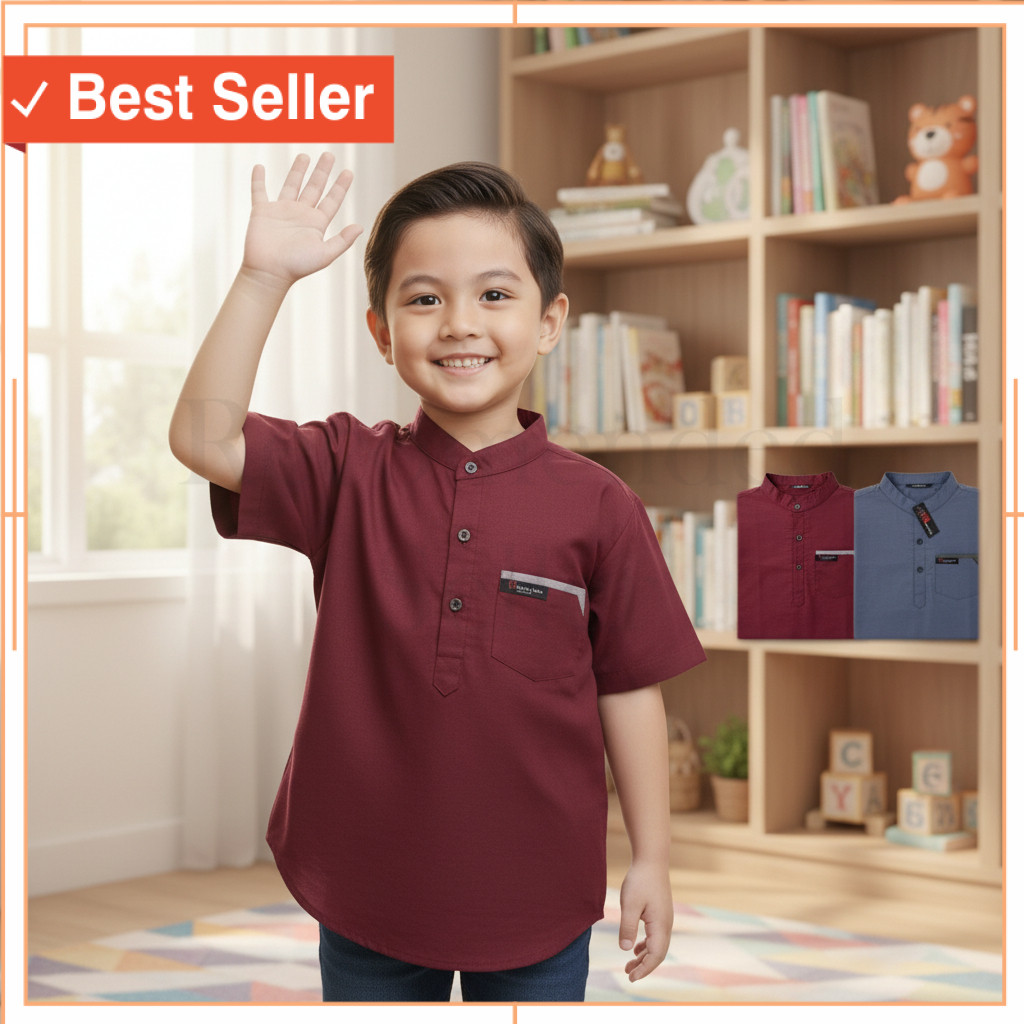 Baju Koko Anak Murah / KOKO | KOKO ANAK | KEMEJA KOKO ANAK | KEMKO ANAK PREMIUM BERKELAS DENGAN BAHA