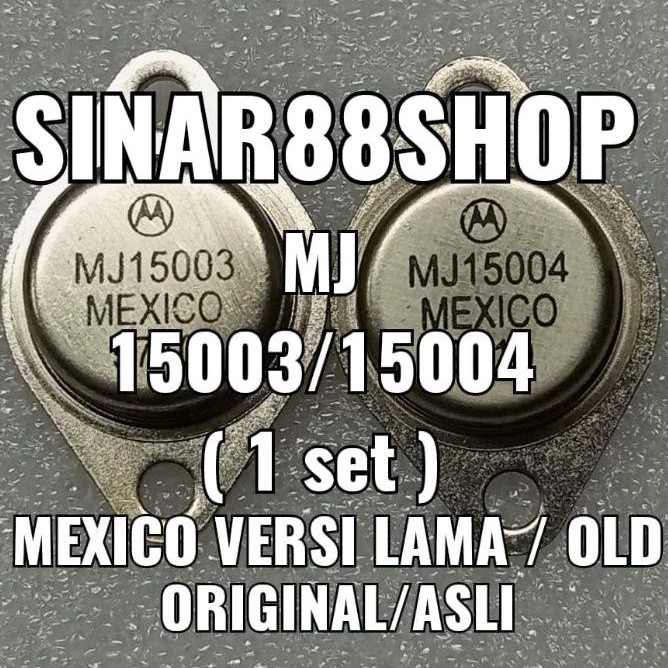 OLD VERSION HRG 1 SET TR TRANSISTOR FINAL JENGKOL MJ15003/15004 MJ 15003 15004 MEXICO ORIGINAL ASLI
