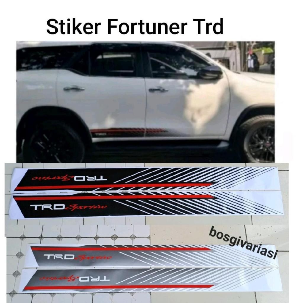 Stiker Fortuner vrz / stiker fortuner vrz 2016 - 2020 / stiker trd fortuner / stiker fortuner trd sp