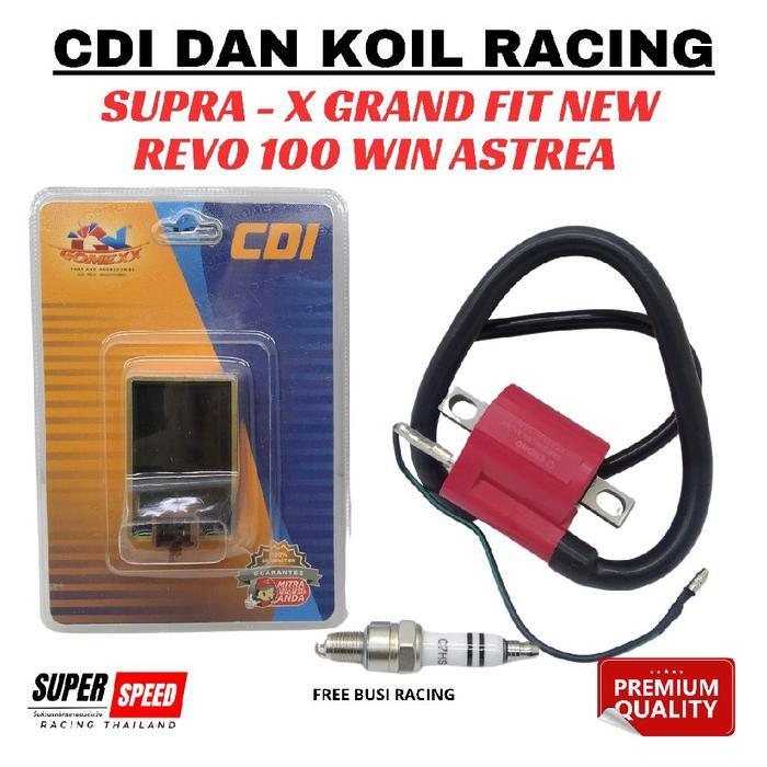 Cdi Racing Supra X Lama Supra Fit Lama/New Grand Revo Lama Plus Koil dan Busi Racing Motorcycle