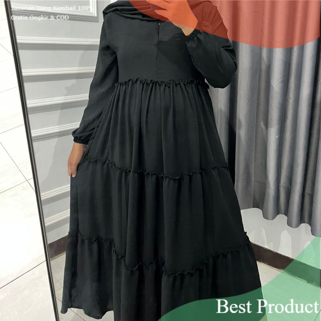 Gamis Susun Rempel Serut Luar / Gamis Wanita Terbaru / Gamis Muslimah Terbarupakaian wanita lainnya