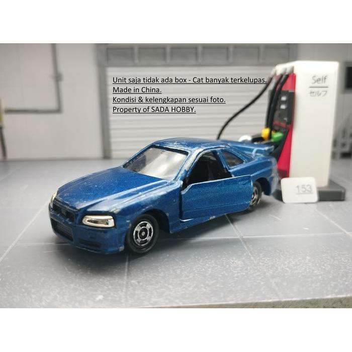 No 20 Nissan Skyline GT-R R34 Biru Tomica Diecast Miniatur