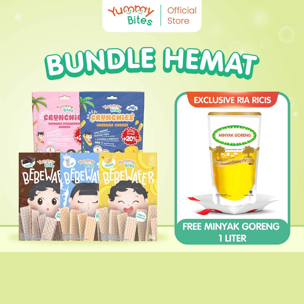 [RIA RICIS EXCLUSIVE] BUNDLING HEMAT Yummy Bites Bebewafer dan Crunchies