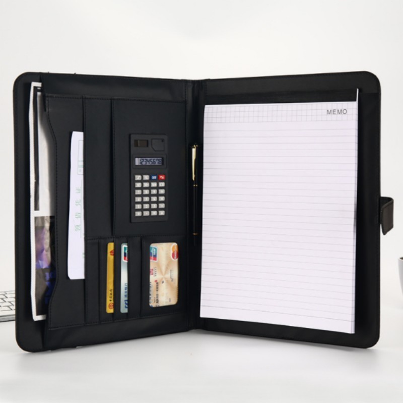 Multifunctional 66 A4 Conference Folder Business Stationery Folder Leather Contract File Folders Tra