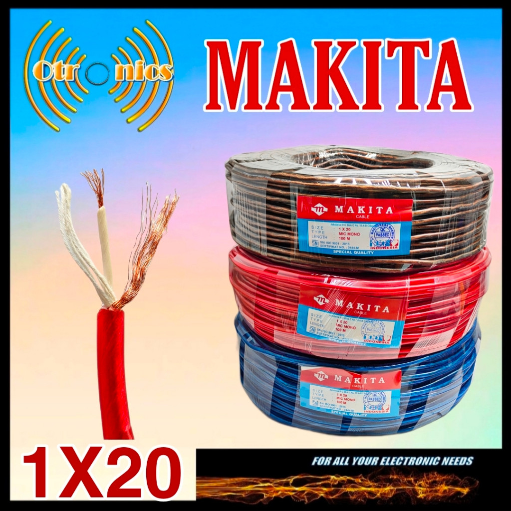 Makita Kabel Mic Mono 1X20 Tembaga Murni 100Meter