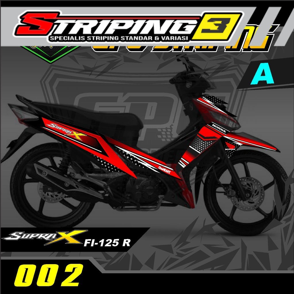 Stiker Striping Supra X 125 Fi - Sticker Supra X 125 Fi