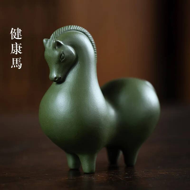 Purple Clay Tea Pet Horse Ornament Creative Tea Ceremony Green Clay Zoac Tang Horse Tea Set Table Ac