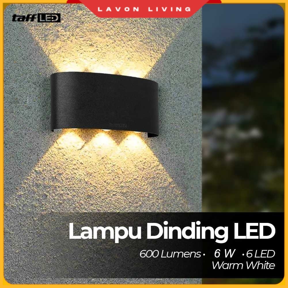 TAFFLED Lampu Dinding LED Indoor Plastic Body 6 LED Warm White 6W - 6T