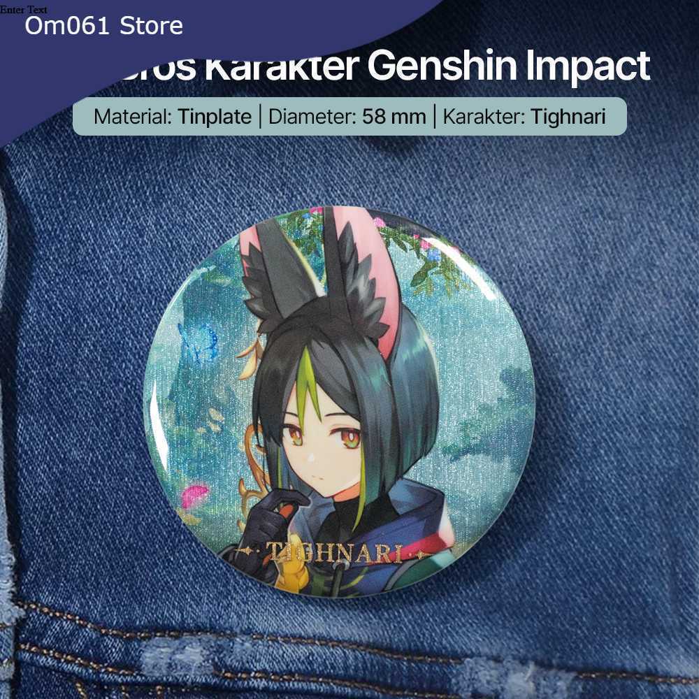 YWZL Pin Bros Karakter Genshin Impact Background Theme Can Badge - YZ015