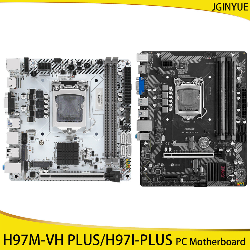1PC JGINYUE H97M-VH PLUS/ H97I-PLUS Motherboard DDR3 M-ATX/ITX Size M.2 NVME 16G/32G Motherboard For