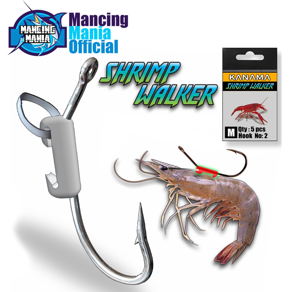 MANCING MANIA Mata Kail Umpan Udang Hidup Asli Dengan Kaki Lembut Memancing Vaname Kanama Smart Bait