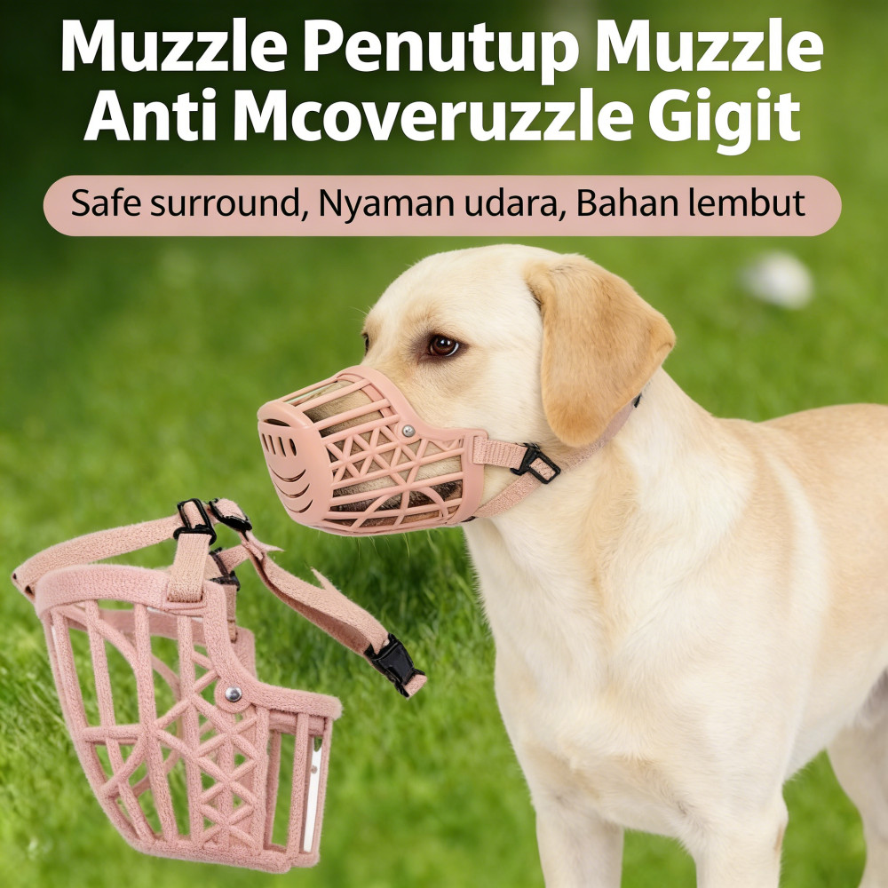 Mulut Pet Muzzle Gigit Anti Dog Cover Muzzle Pelindung Penutup Muzzle