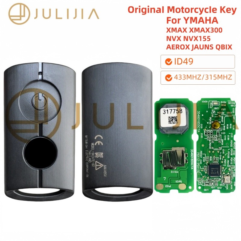 JULIJIA Original B74H626102 Remote Keyless Smart Key 434Mhz Motorcycle For Yamaha Aerox Fazzio Freeg