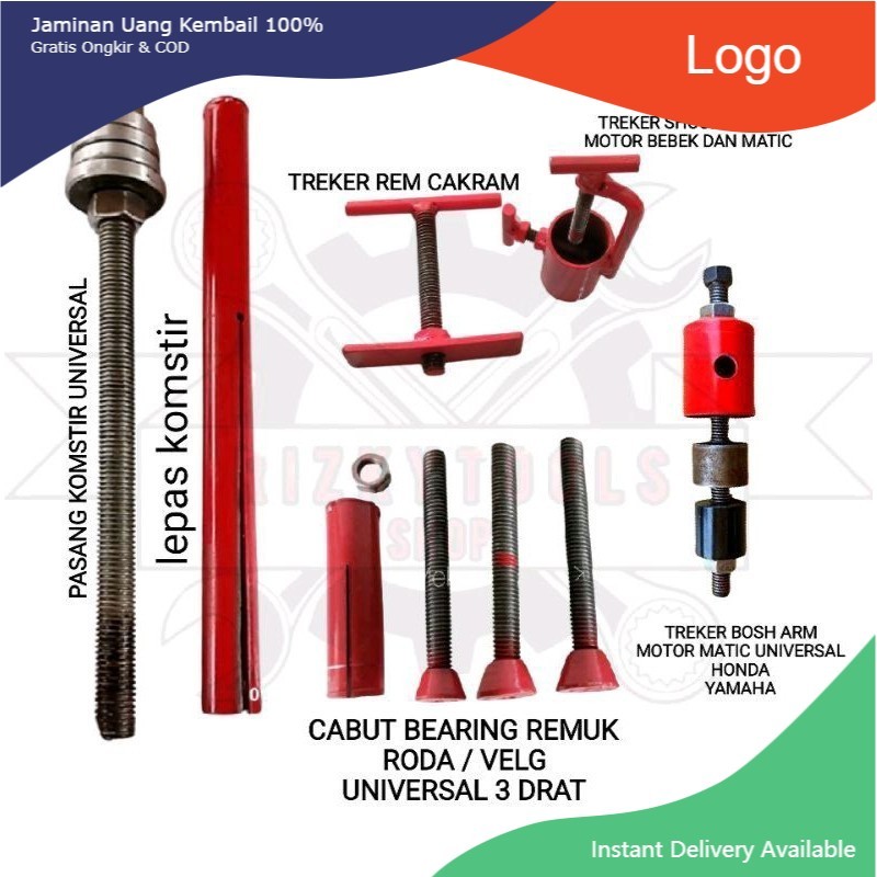 Paket Treker Bongkar Pasang Komstir Universal Treker Cabut Bearing Remuk Roda Universal Treker Bosh