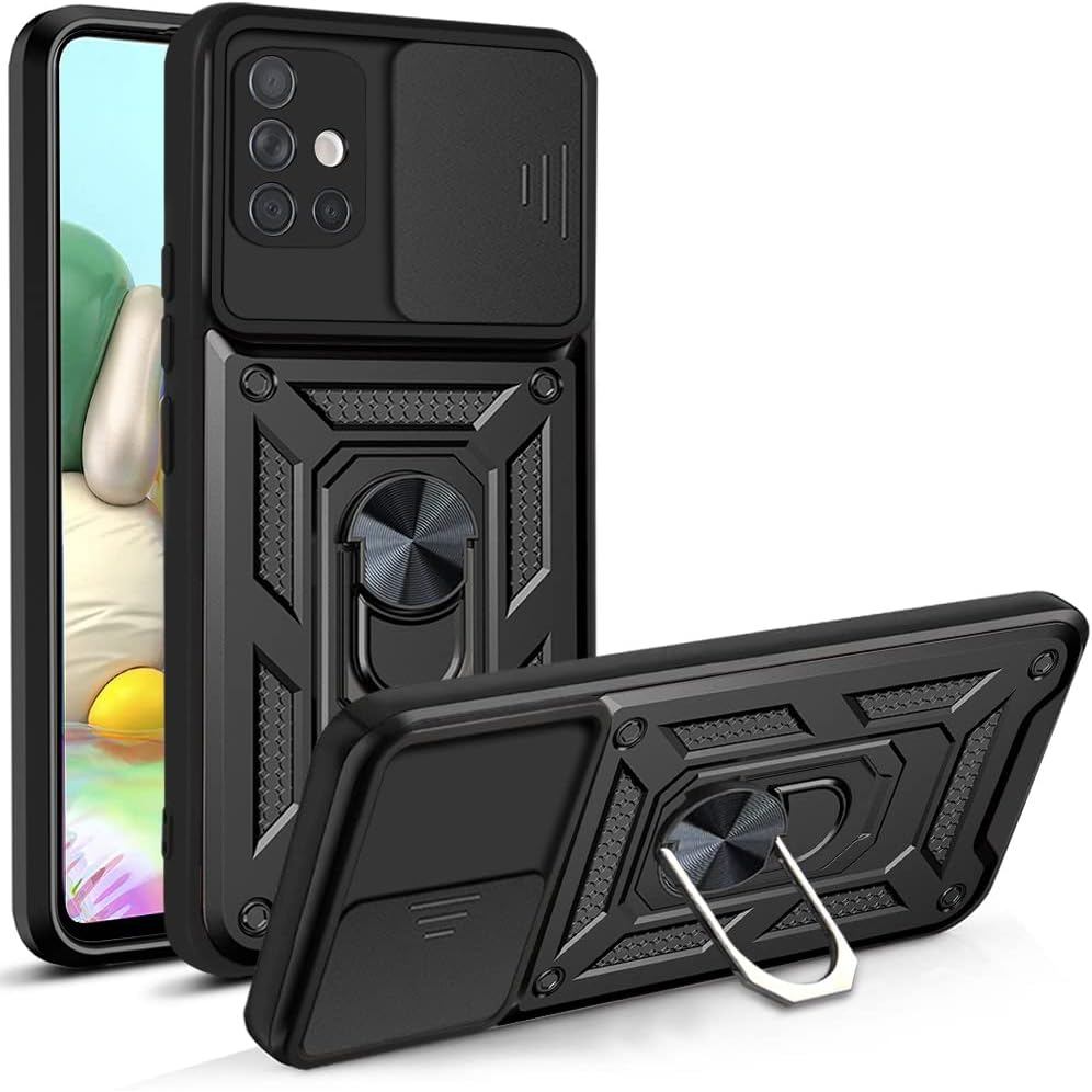 RAJA CASE FOR SAMSUNG A71 / SAMSUNG A51 / SAMSUNG A31 / SAMSUNG A21S SLIDE IRING CASING ARMOR TRANSF