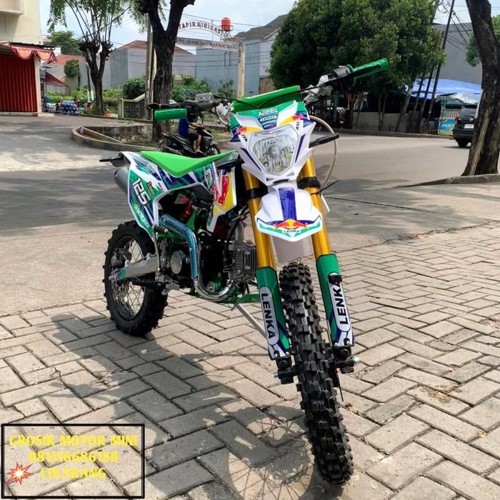 MOTOR MINI TRAIL 125CC LENKA MANUAL KOPLING RING 17/14 MESIN 4TAK - Merah