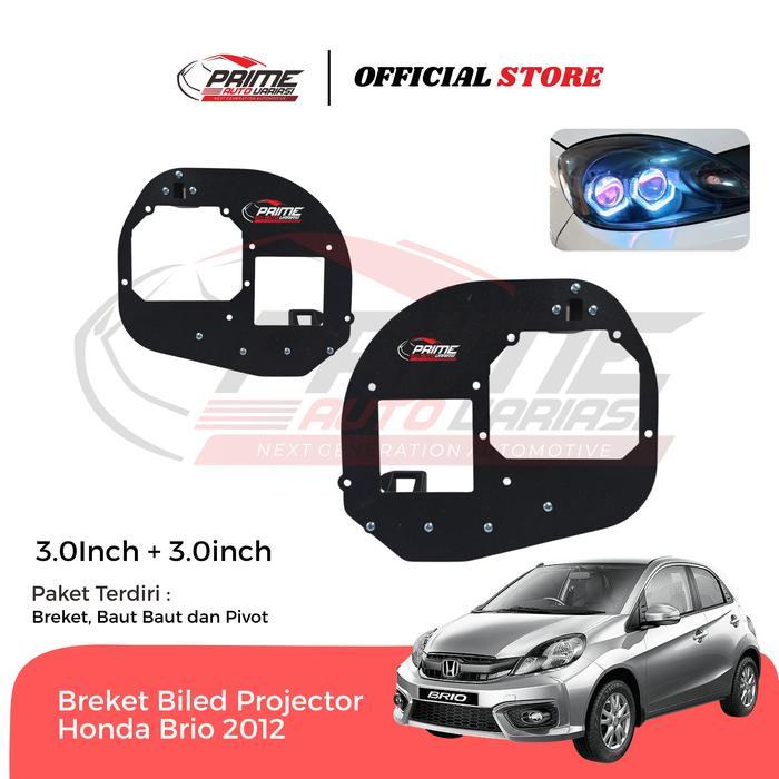 Bracket Retrofit Double BILED Projector 3inch untuk Super Brio Old 2012 Tebal 2mm