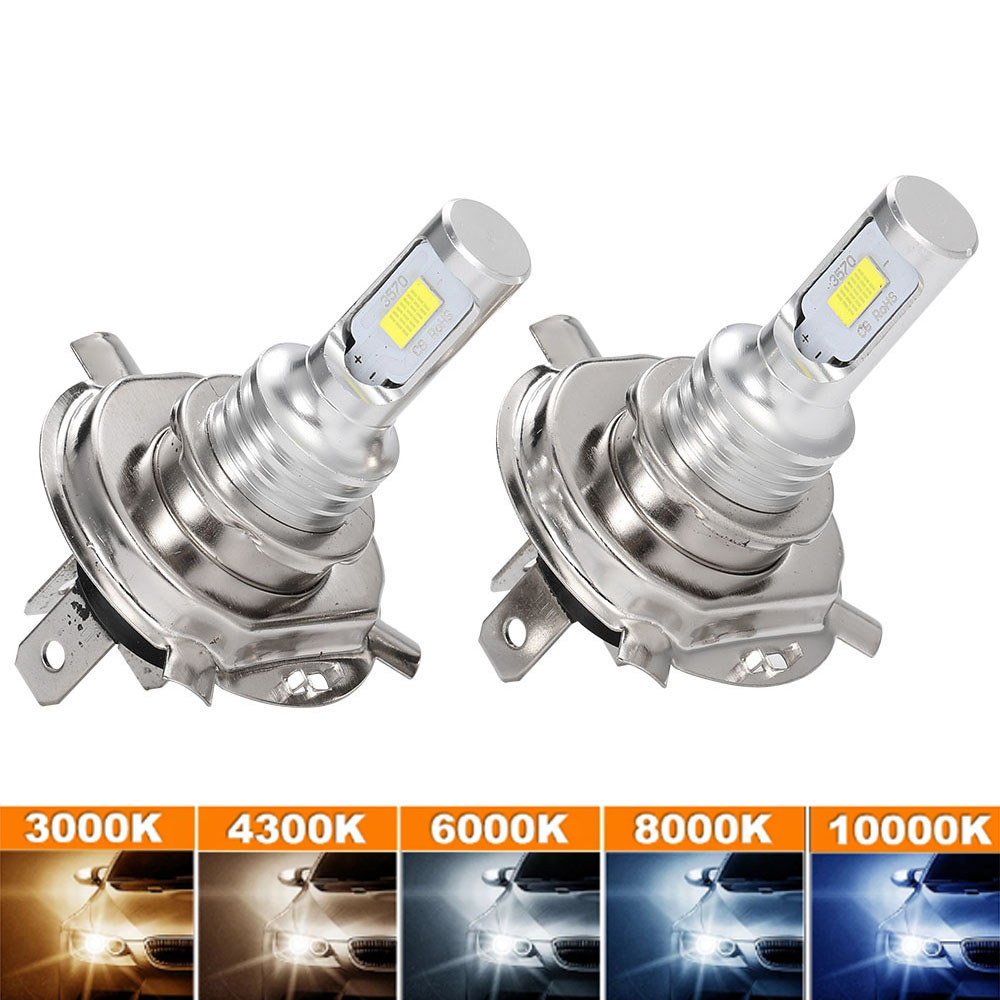 2 Buah Lampu LED H7 H4 H11 H8 H3 Bohlam Lampu Depan Mobil CSP 3570 Lampu Depan Mobil Mini LED Turbo 