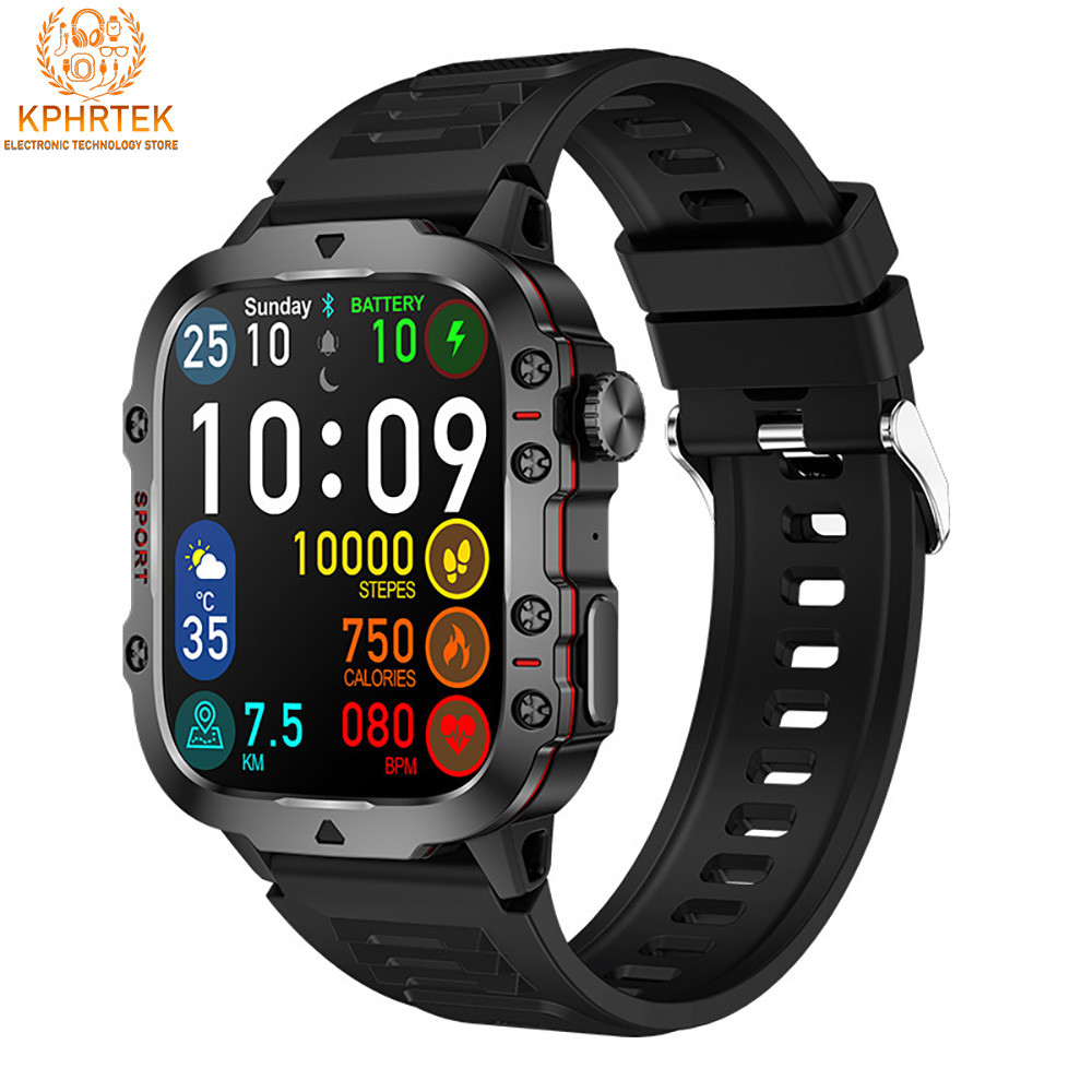 QX11 420mAh Battery 1.96 in HD screen 3ATM Waterproof One-click link SOS BT call phone outdoor sport