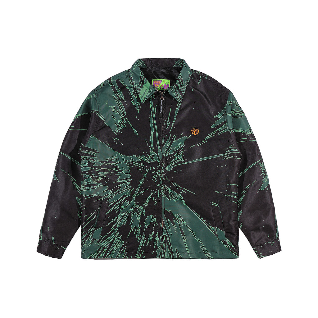 Shining Bright Cracked Work Jacket - Black