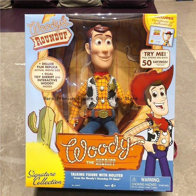 Original Woody and Bo Peep Pull-String Ring Sound Interactive Collectible Toy Model Collector's Item