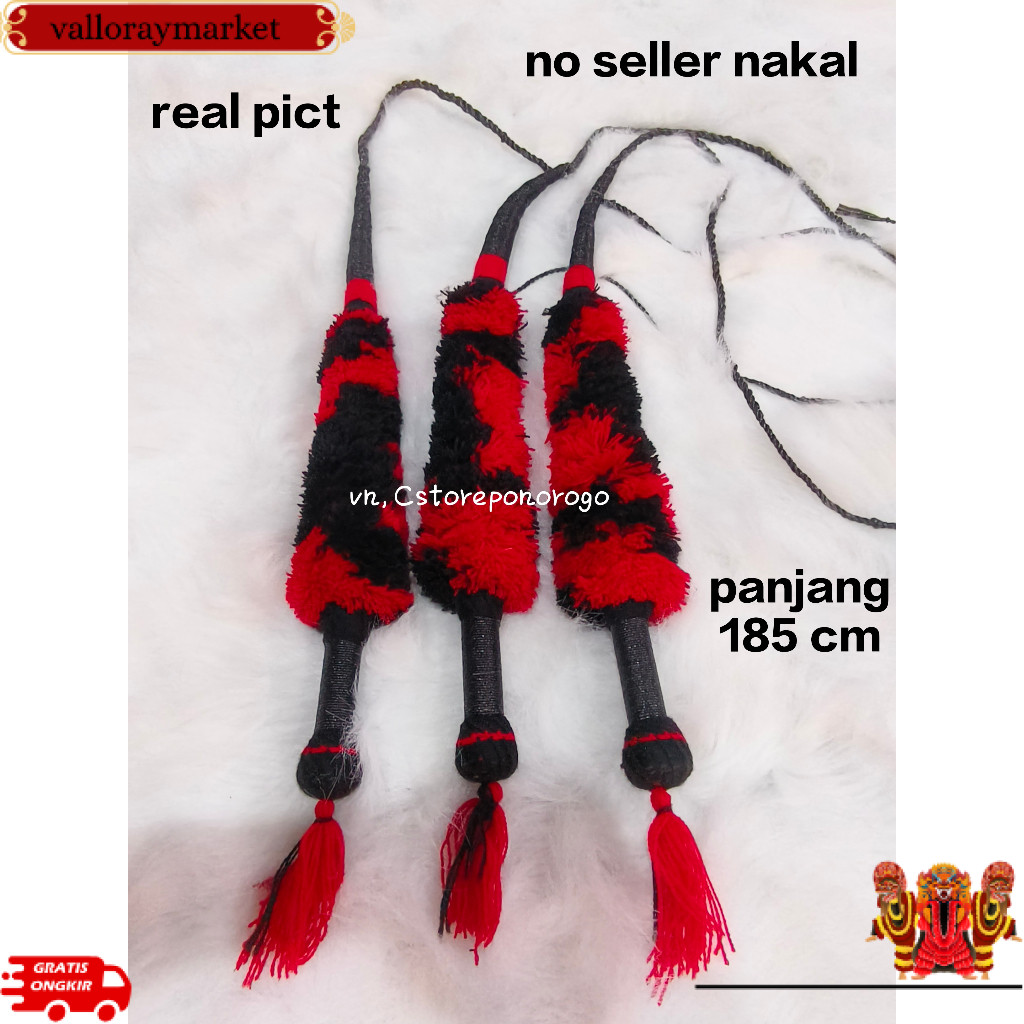 PECUT BOPO ANAK 70RB / pecut / cemeti / cambuk / barongan / reog / devil / ganongan / topeng ganong 