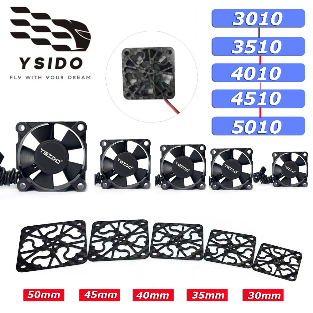 2PCS Kipas Pendingin RC 30/35/40/45/50mm untuk RC Crawler 1/10 1/8 1/5 Motor Mobil RC Brushless/Brus