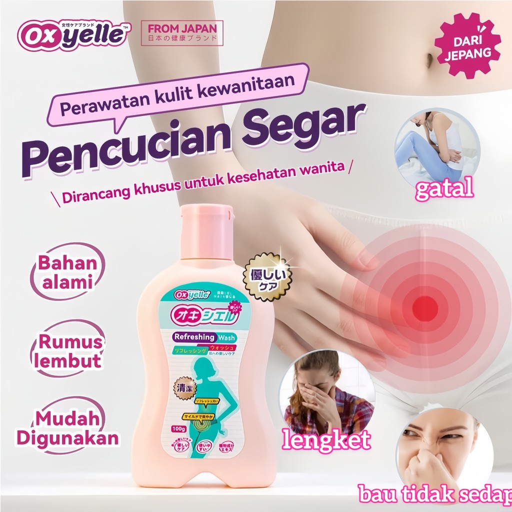 Oxyelle Cairan Perawatan Kewanitaan Lembut Membersihkan Menyegarkan dan Mengurangi Gatal