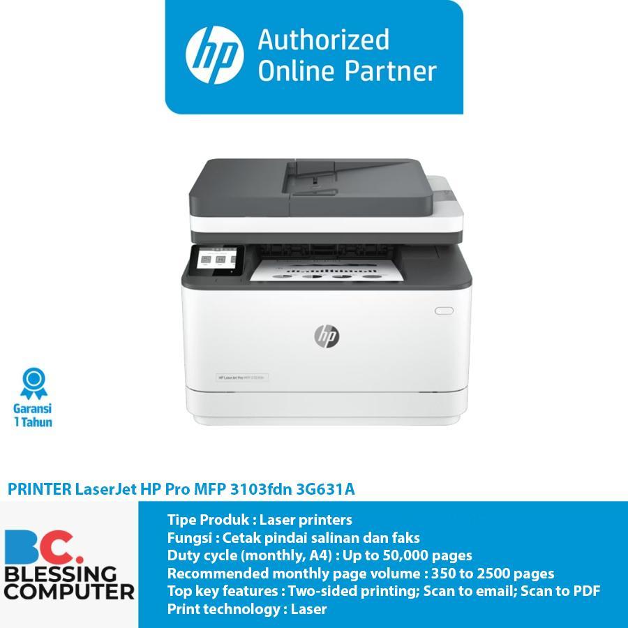 PRINTER LaserJet HP Pro MFP 3103fdn 3G631A