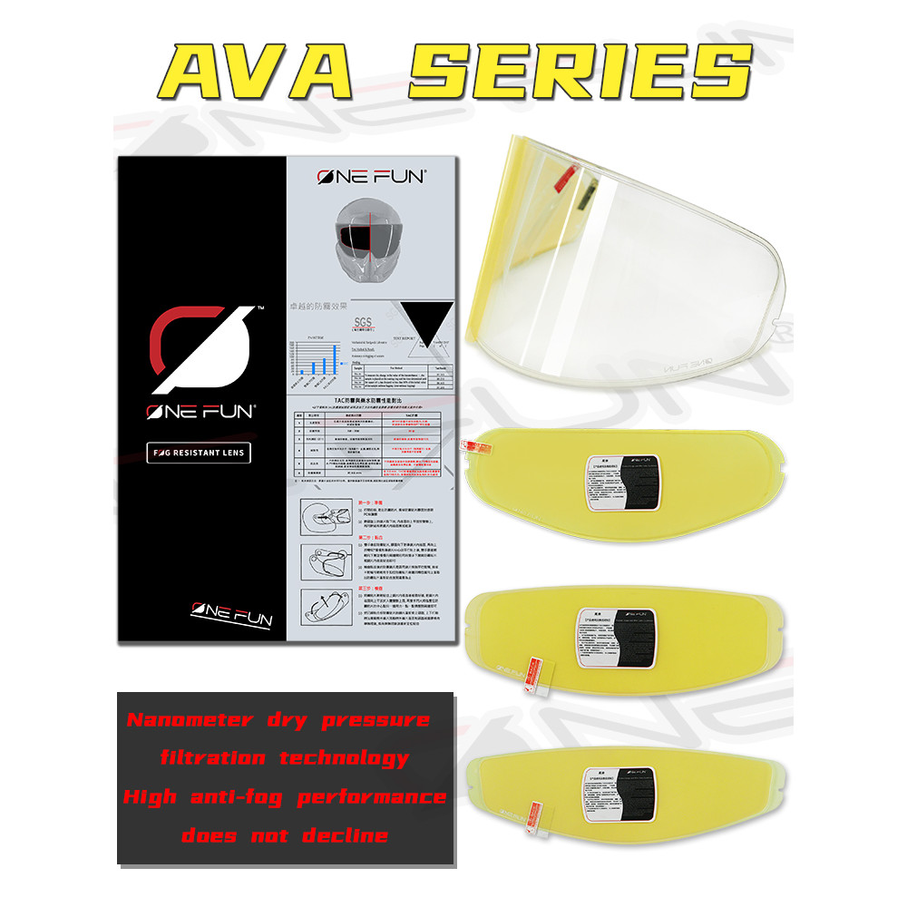 Compatible Anti-Fog ert Film for AVA Dynasty Lightning Red Arrow G318 Flip-up Motorcycle Helmet Viso