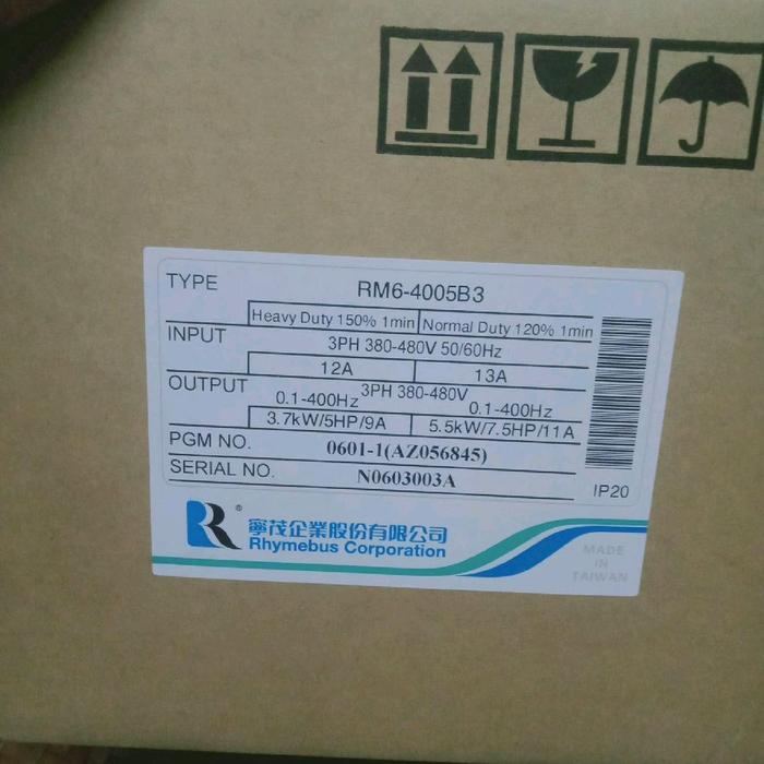 INVERTER RHYMEBUS RM6-4005B3 3.7KW/5HP 380V HEAVY DUTY ORIGINAL ASLI