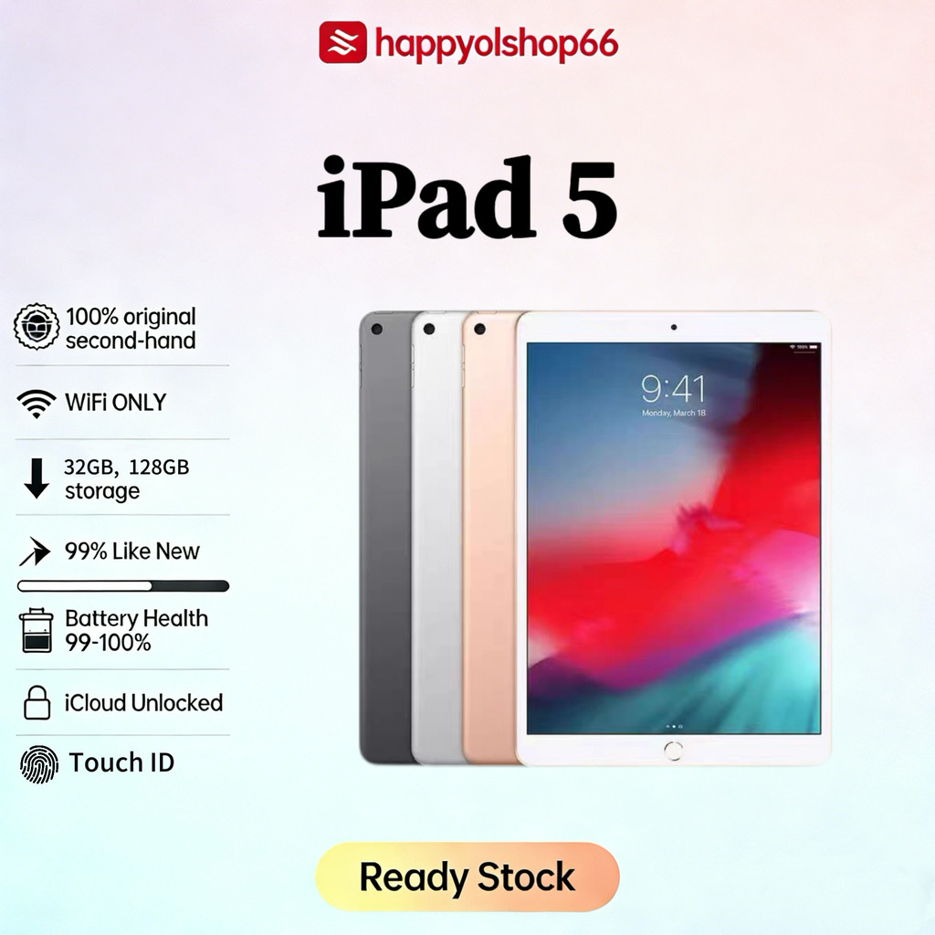 IPad 5 WIFI ONLY 32GB 128GB Bekas Second Original Mulus Fullset