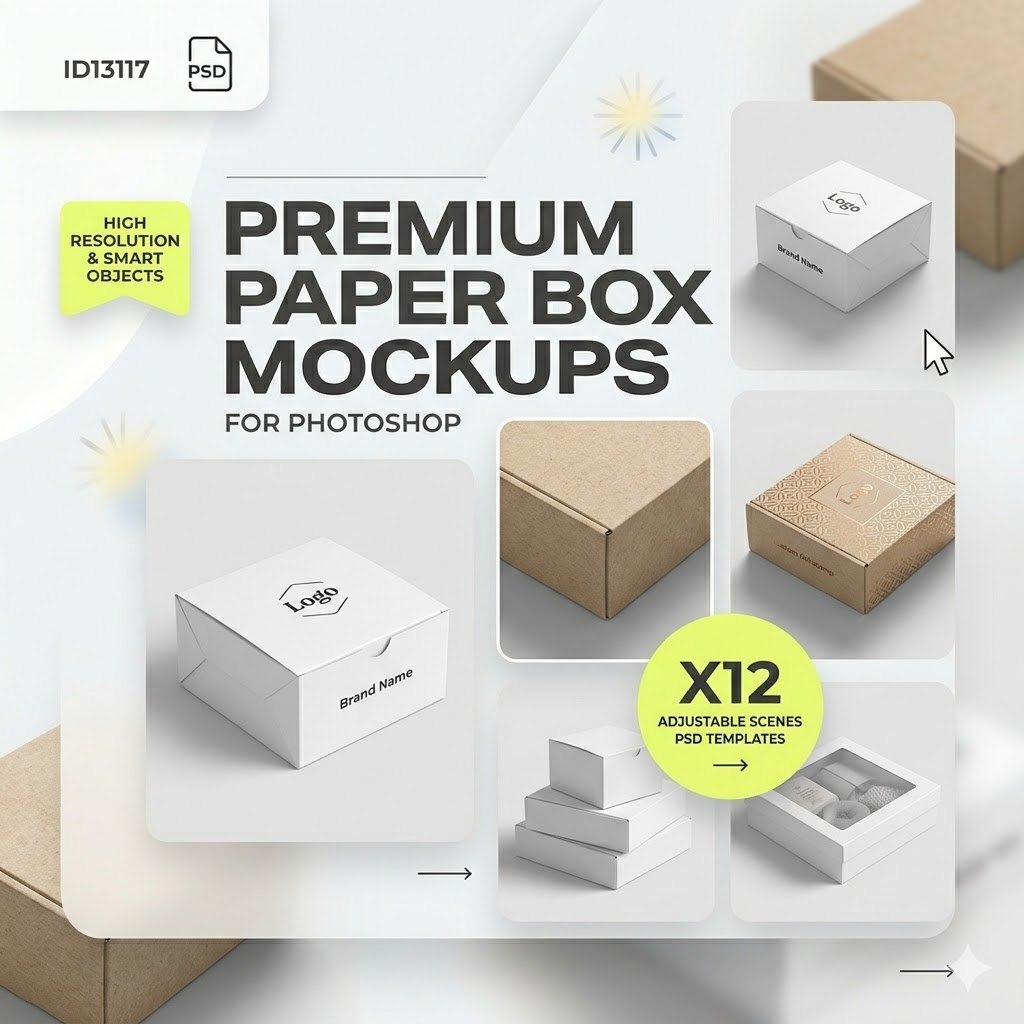 ID13117 - Paper Box Mockup Set