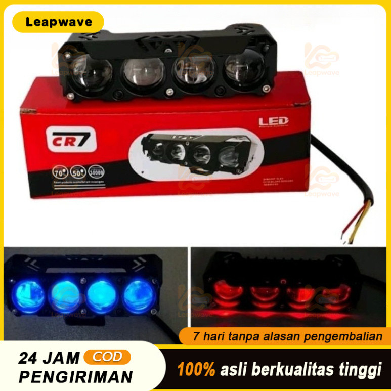 Lampu Tembak 4 Mata CR7 Plus Devil NEW Alumunium Waterproof Premium