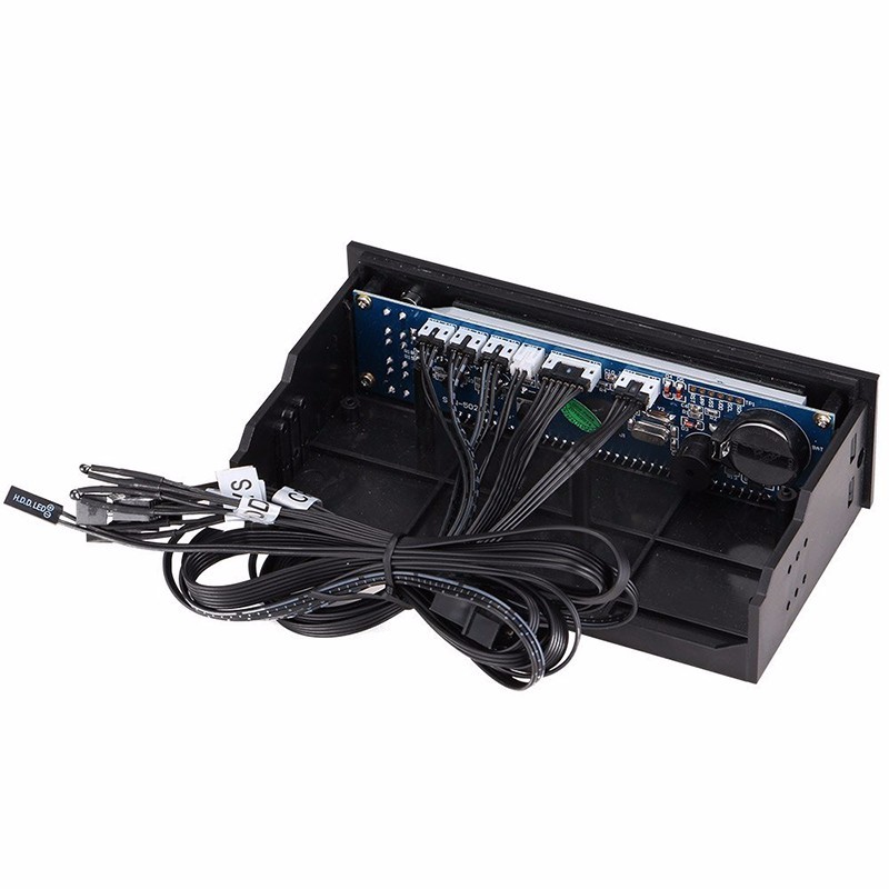 Computer 525  Front Panel Bay 3 Channel automatic temperature CPU Case fan speed controller w HDD PC